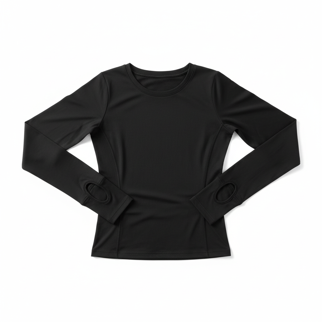 Seamless Full Zipper Running Top with Thumb Holes