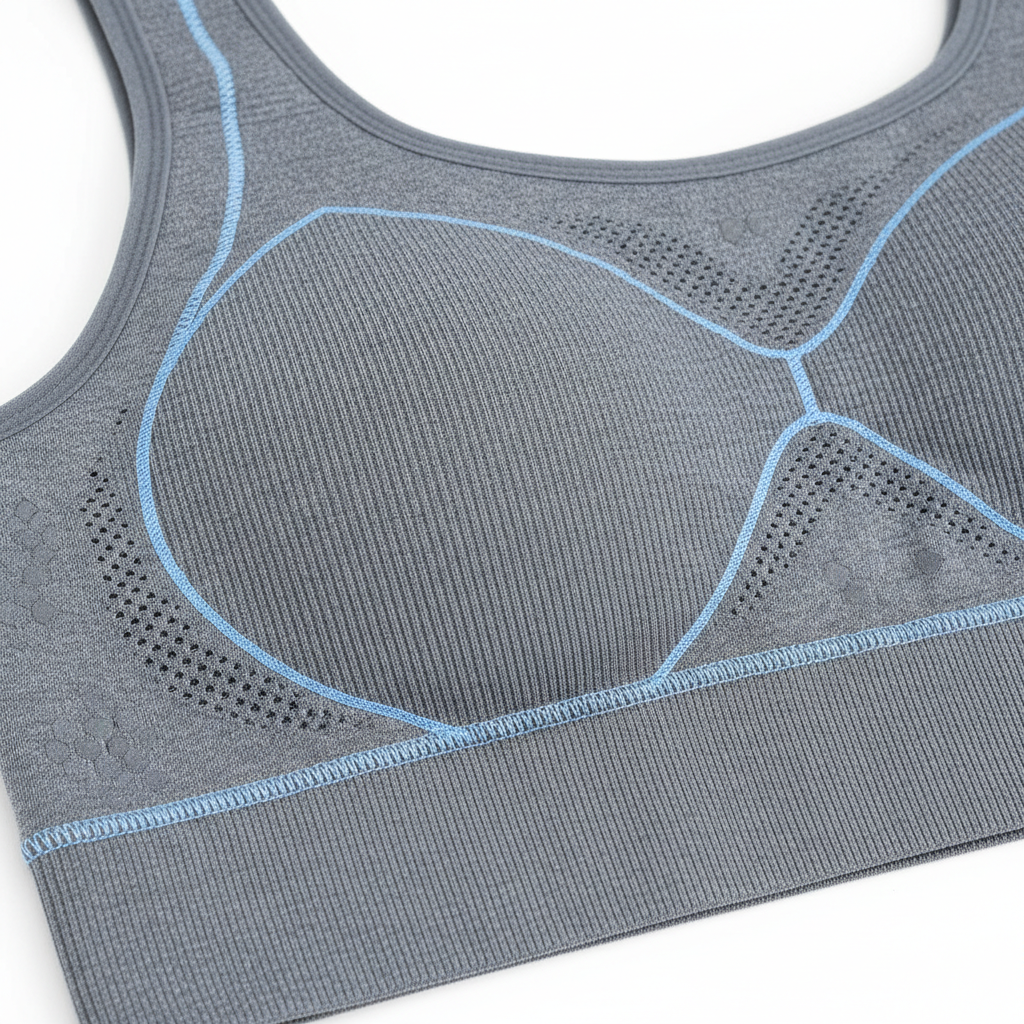 Supportive Seamless Sports Top with Built-in Bra